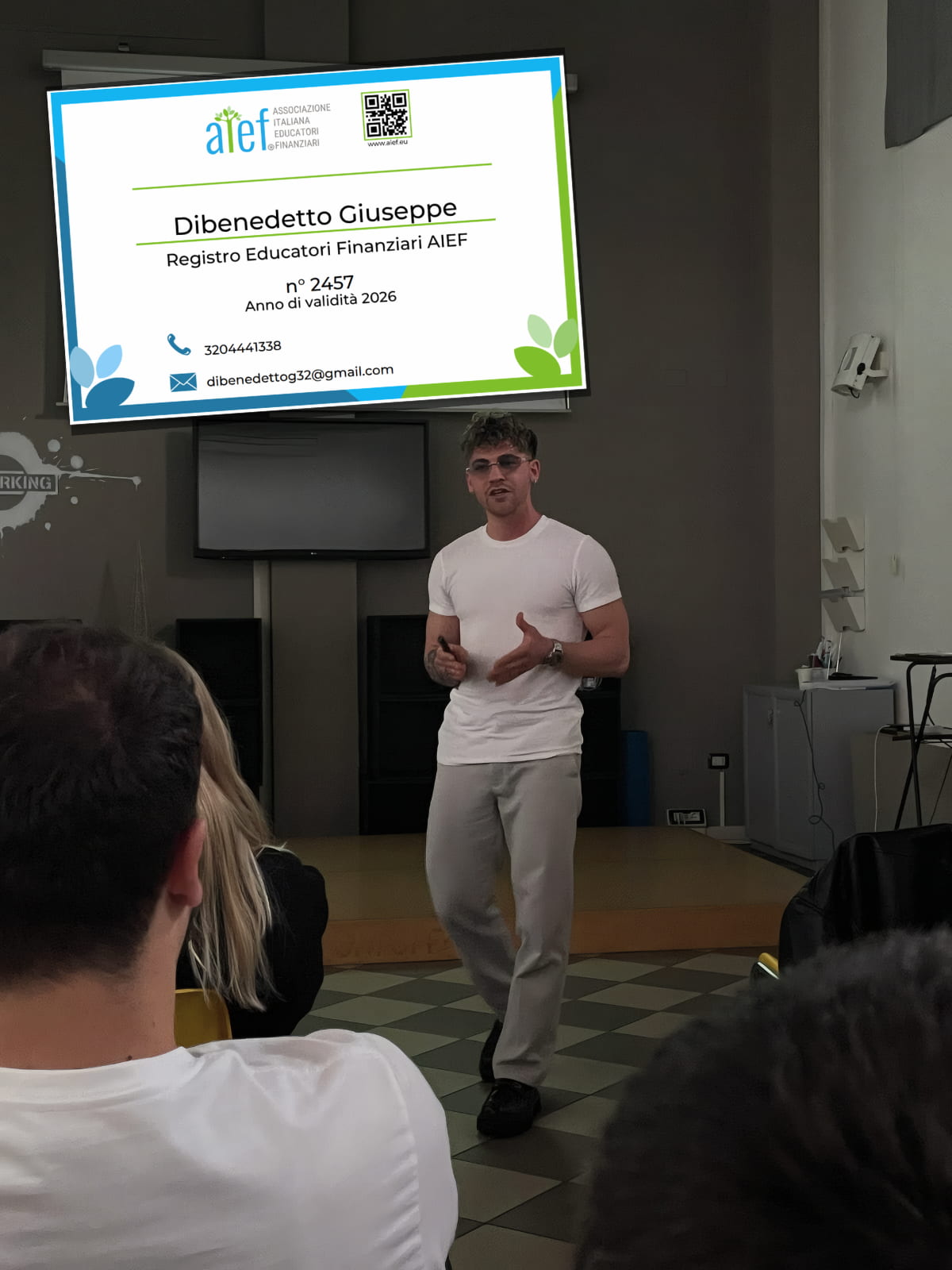 Giuseppe Dibenedetto sul palco